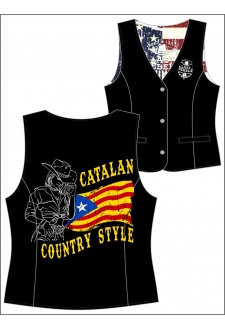 Gilet Danse Country femme Last Rebels "Catalan Country Style" avec cowgirl