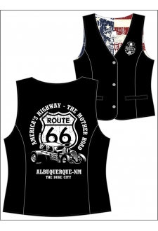 Gilet Danse Country femme Last Rebels "Route 66" America's highway, the first route