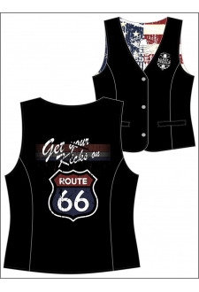 Gilet Danse Country femme Last Rebels "Route 66" Get your kicks on