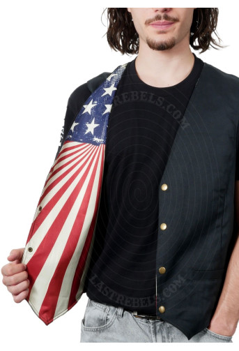 Gilet danse country homme LAST REBELS - Yellowstone, Réserve de Bisons d'Amérique - Doublure US 1