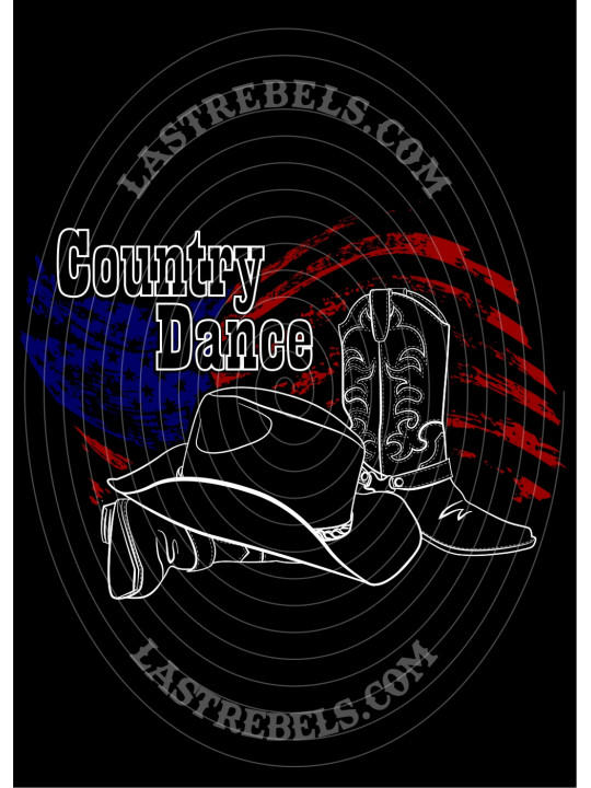 Chemise country femme "Cowboy Boots & Hat USA" LAST REBELS - Motif exclusif