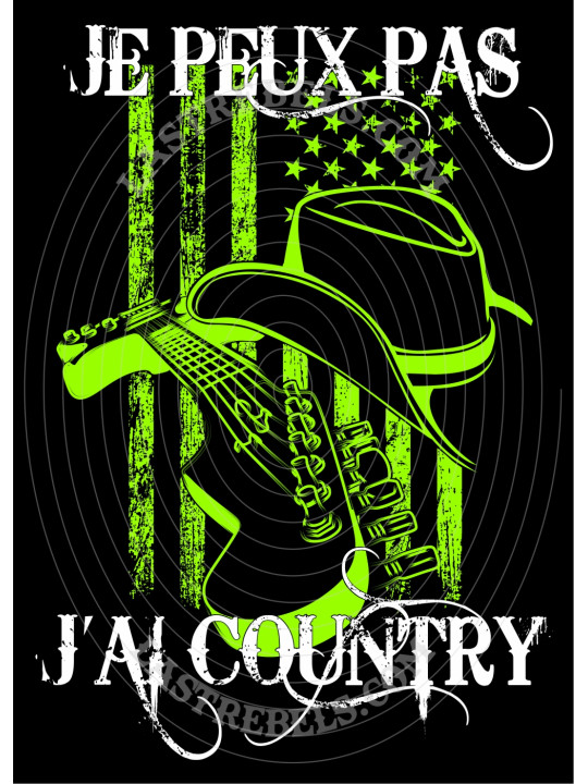 Chemise danse country femme "Je peux pas, j’ai Country" LAST REBELS - Motif exclusif
