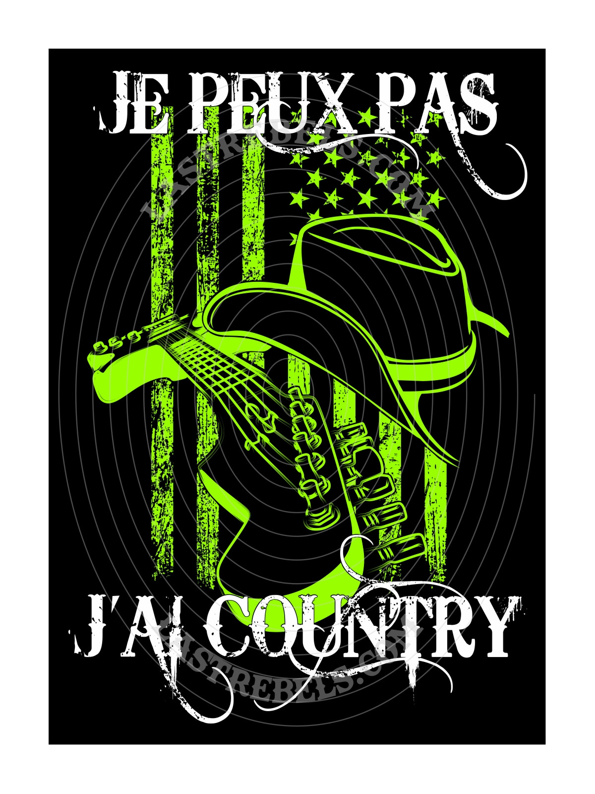 Chemise danse country femme "Je peux pas, j’ai Country" LAST REBELS - Motif exclusif