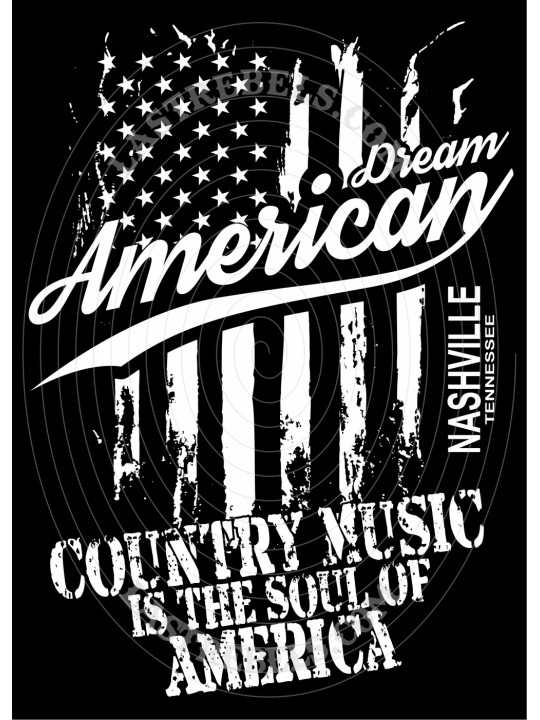 Chemise country femme "Country Music, Âme de l’Amérique" LAST REBELS - Motif exclusif