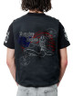 Gilet danse country homme LAST REBELS - Bottes et Chapeau sur Drapeau Américain - Impression dos
