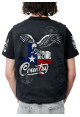 Gilet danse country homme LAST REBELS - Aigle Américain sur Drapeau du Texas - Impression dos