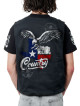 Gilet danse country homme LAST REBELS - Aigle Américain sur Drapeau du Texas - Impression dos