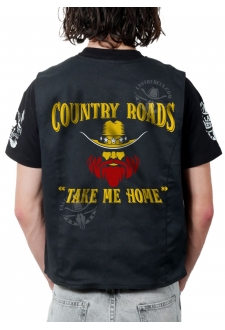 Gilet danse country homme LAST REBELS - Country Roads, Take Me Home - Impression dos