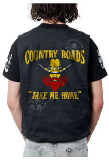 Gilet danse country homme LAST REBELS - Country Roads, Take Me Home - Impression dos