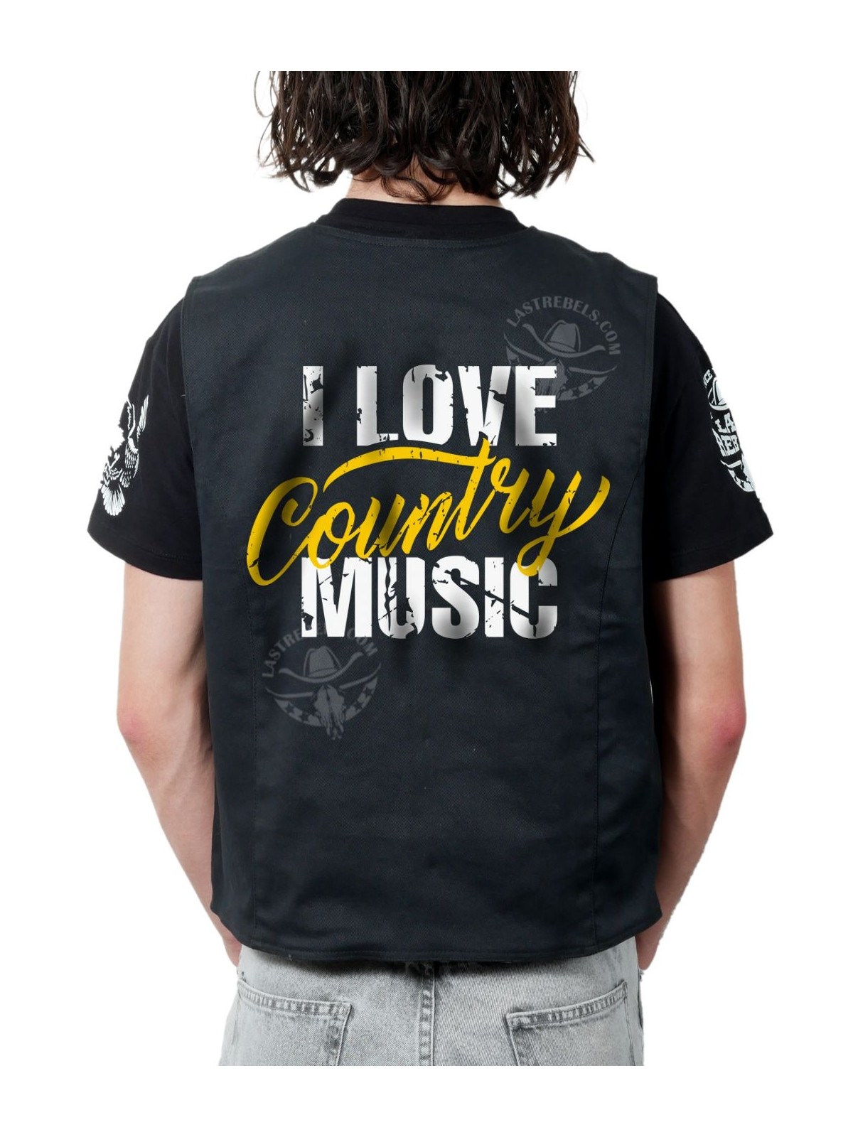 Gilet danse country homme LAST REBELS - Passion Country Music - Impression dos