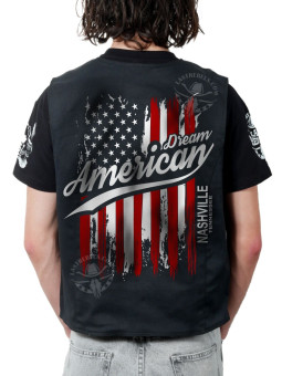 Gilet danse country homme LAST REBELS - Rêvons d'Amérique - Impression dos