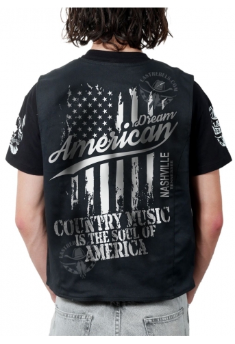 Gilet danse country homme LAST REBELS - Rêvons d'Amérique, l'âme de la Country - Impression dos