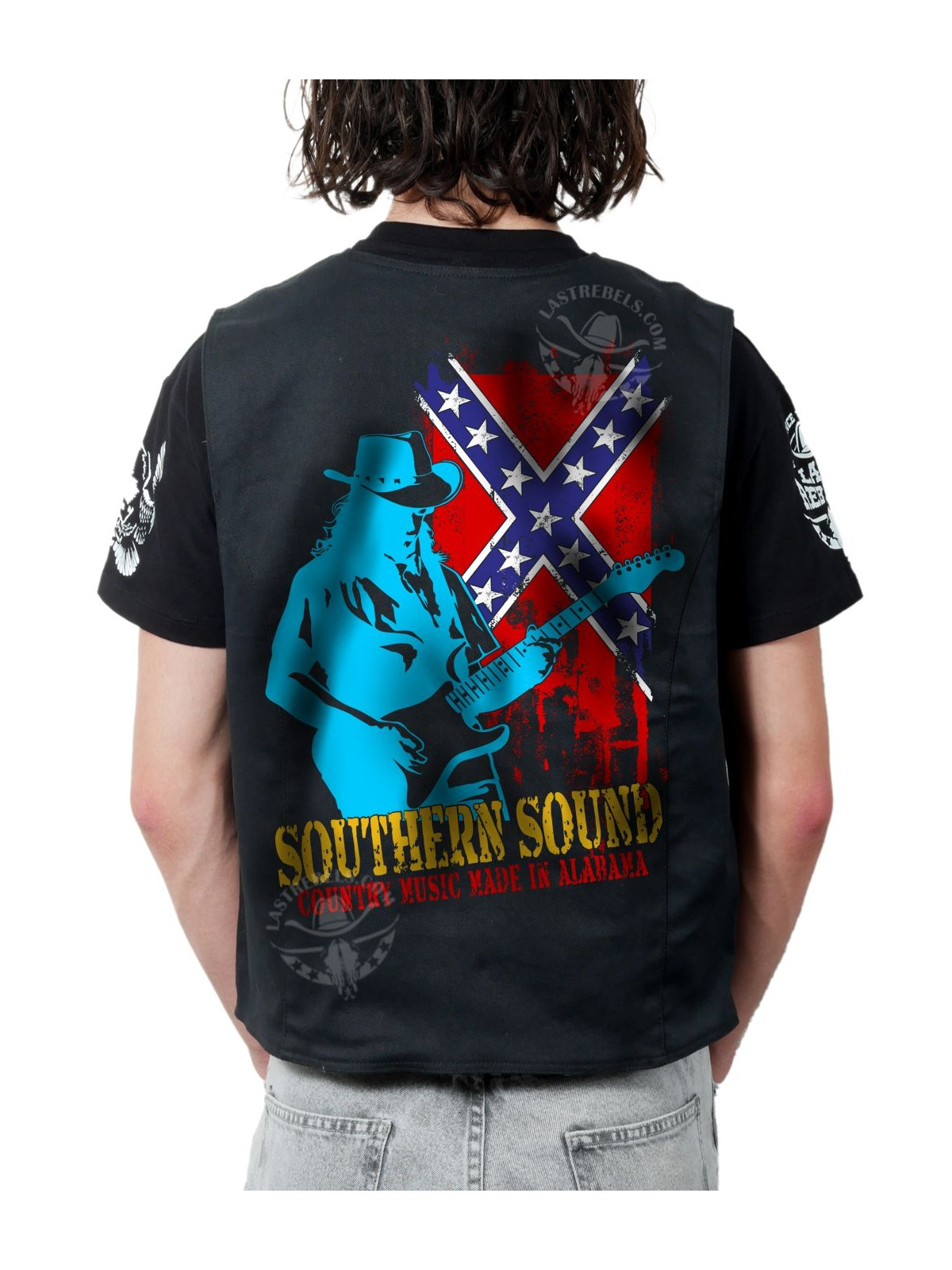 Gilet danse country homme LAST REBELS - Southern Sounds - Impression dos