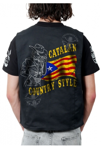 Gilet danse country homme LAST REBELS - Cowgirl Catalan Country Style - Impression dos