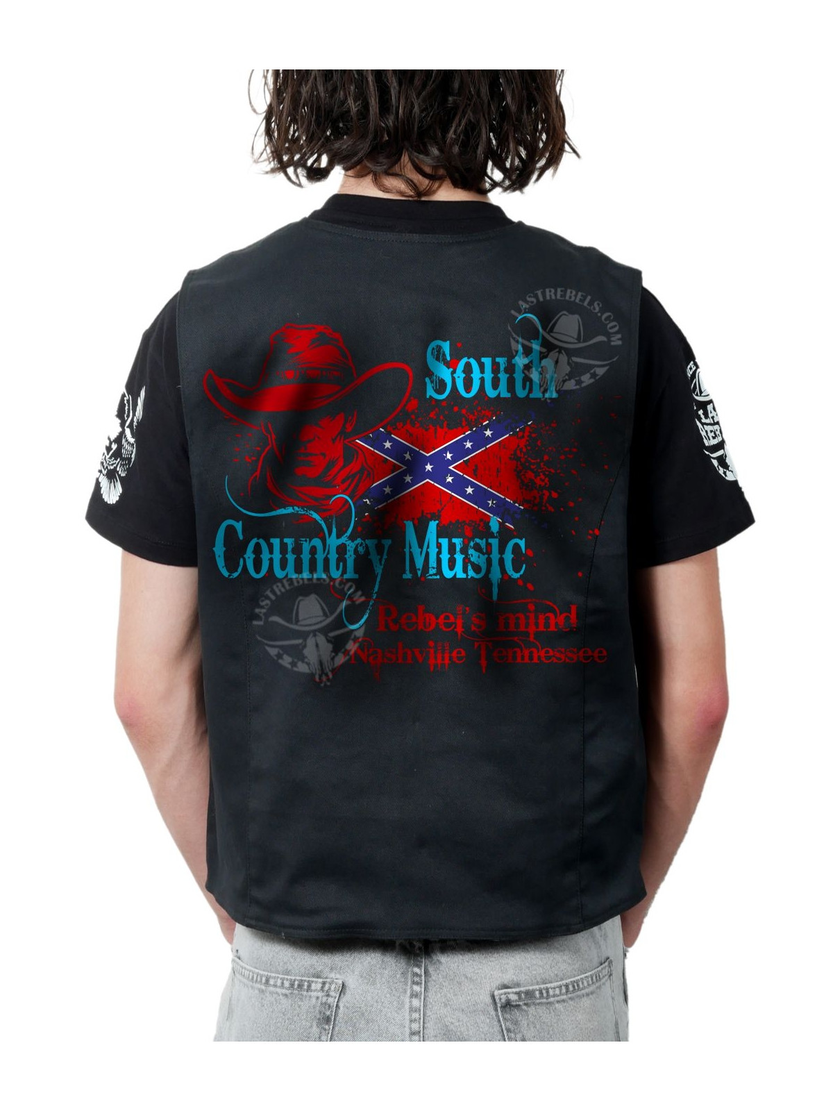 Gilet danse country homme LAST REBELS - South Country Music - Impression dos