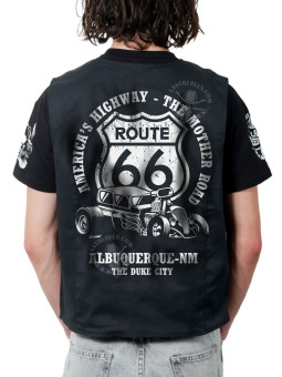 Gilet danse country homme LAST REBELS - Route 66, La Route de l'Amérique - Impression dos