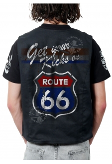 Gilet Danse Country homme "Route 66" Get your kicks on - Impression dos