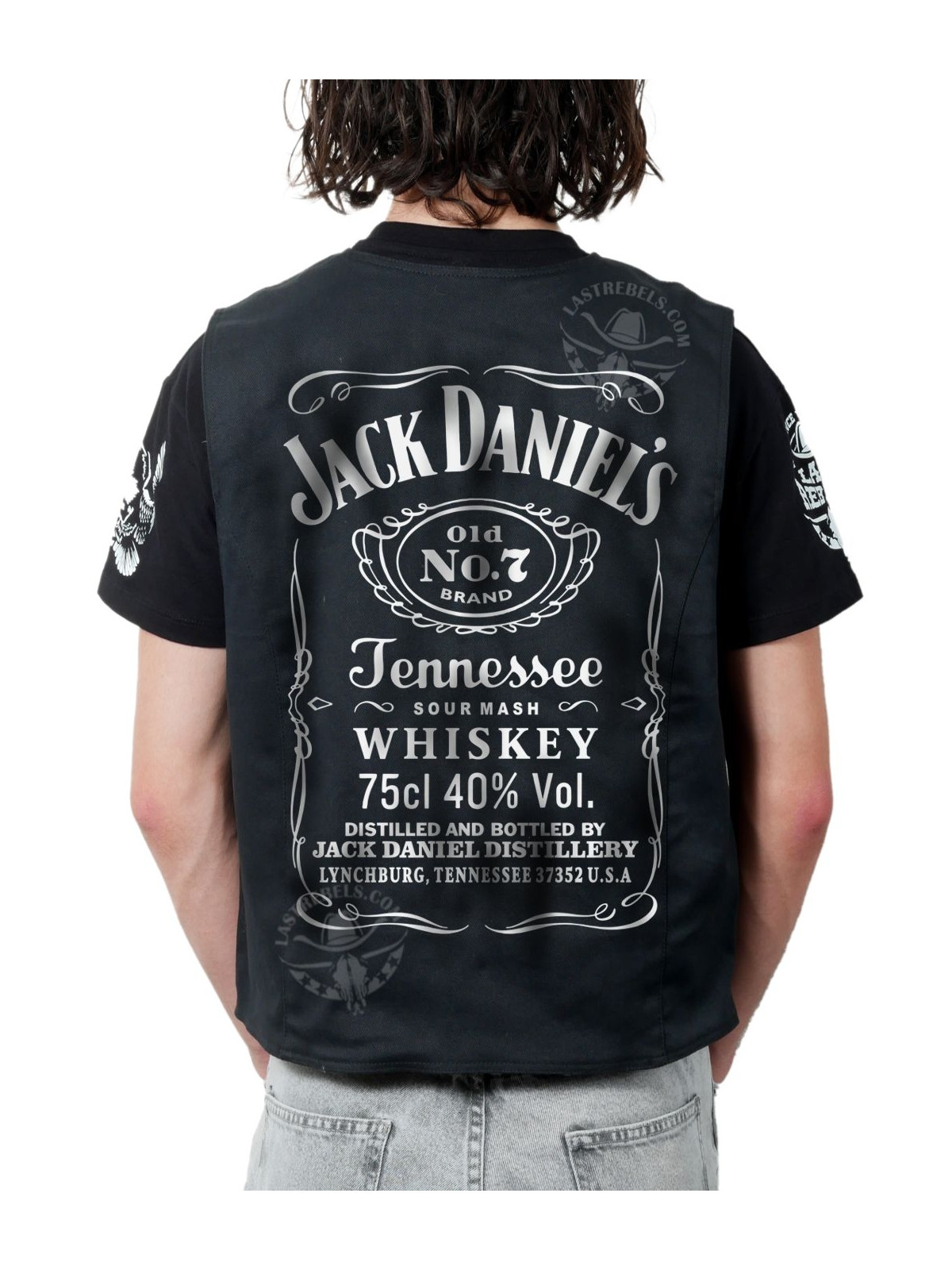 Gilet danse country homme LAST REBELS - Tennessee Whiskey & Country Music - Impression dos