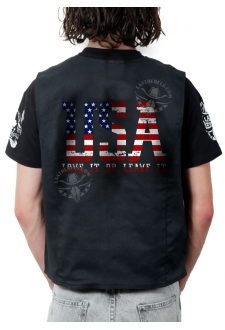 Gilet danse country homme LAST REBELS - USA, Terre de Liberté - Impression dos