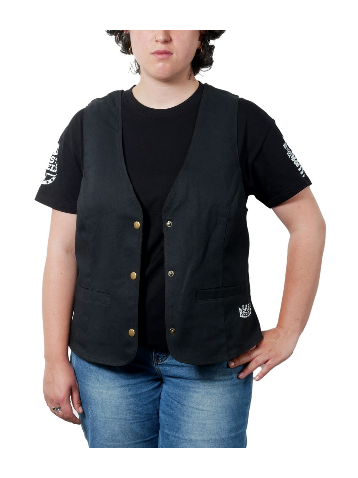 Gilet femme Country "Yellowstone & Rodéo" – LAST REBELS western - Vue de face Gilet femme Country "Yellowstone & Rodéo" – LAST REBELS western - Vue de face