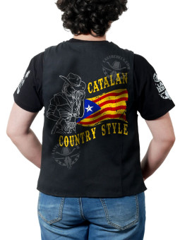 Gilet femme "Catalan Country Style" – LAST REBELS Cowgirl & drapeau - Impression dos