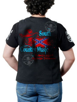Gilet femme Country "South Country Music" – LAST REBELS - Impression dos