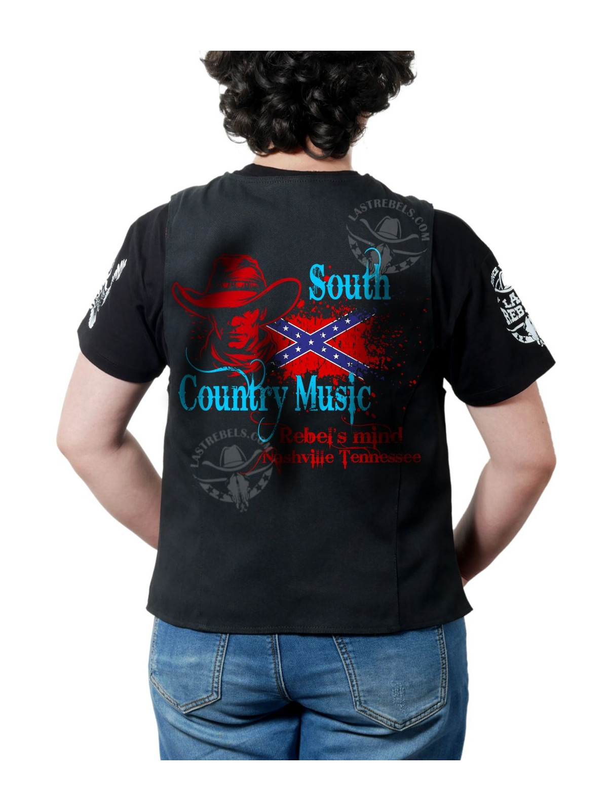 Gilet femme Country "South Country Music" – LAST REBELS - Impression dos Gilet femme Country "South Country Music" – LAST REBELS - Impression dos