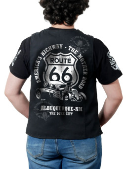 Gilet femme Country "Route 66 America's Highway" – LAST REBELS - Impression dos