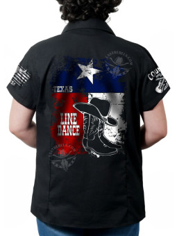 Chemise danse country femme Texas LAST REBELS - Coupe cintrée - Impression dos