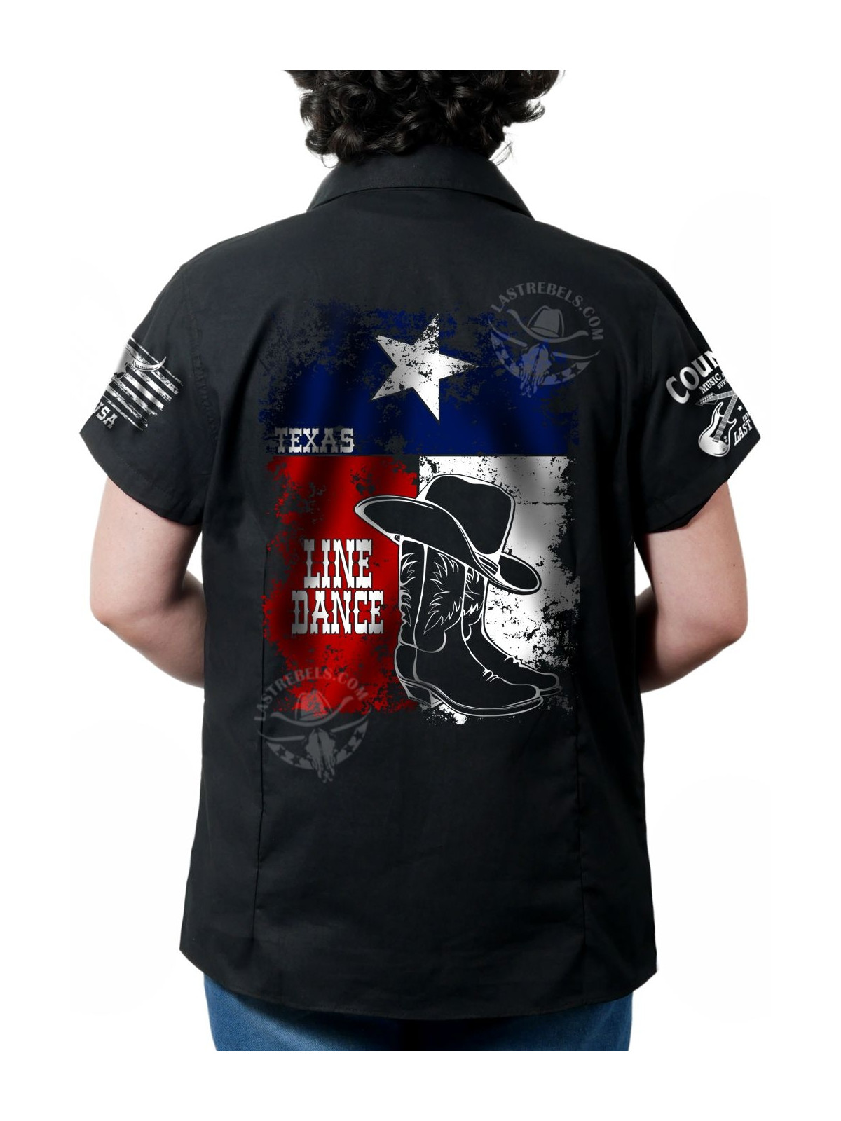 Chemise danse country femme Texas LAST REBELS - Coupe cintrée - Impression dos