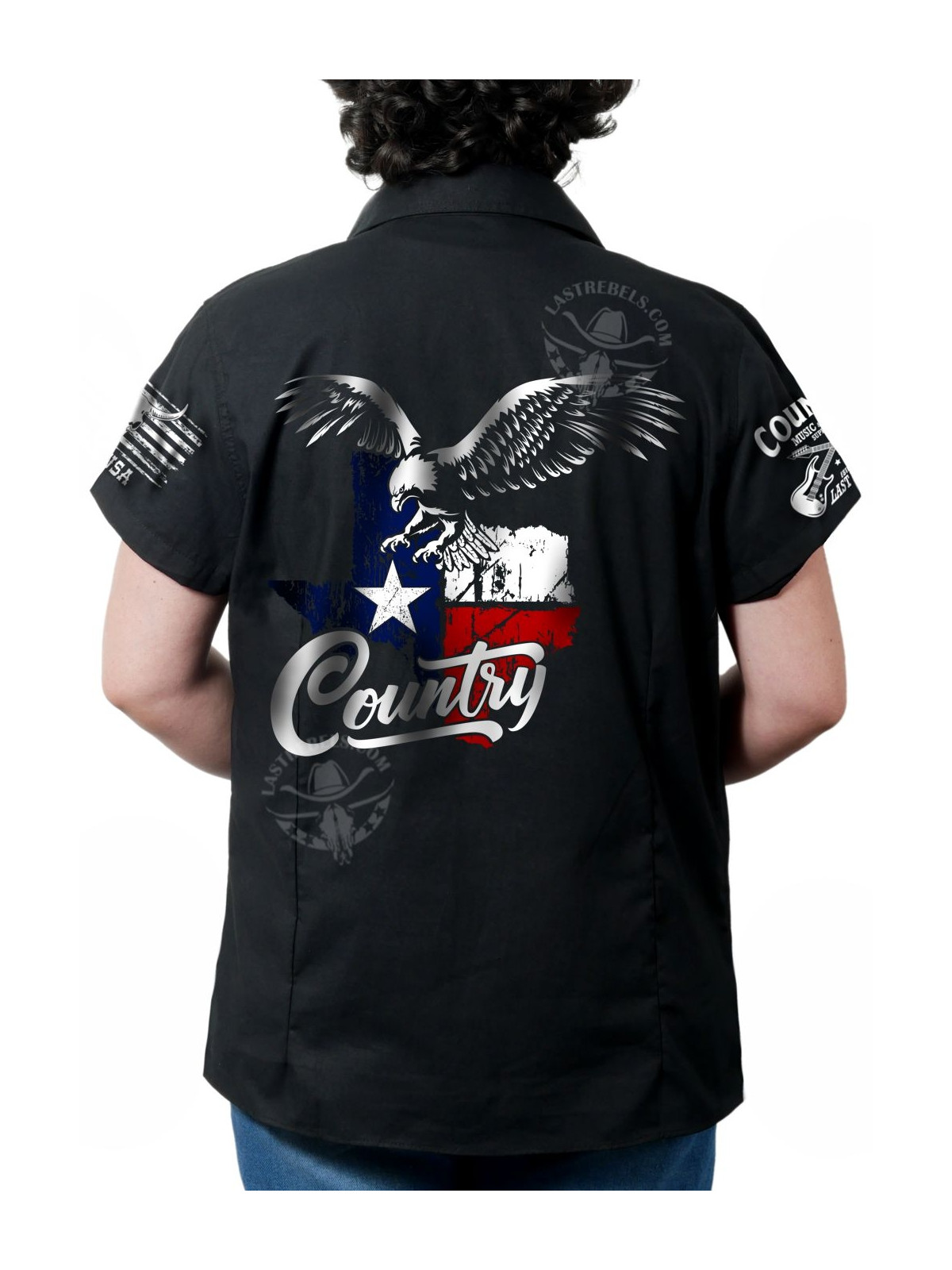 Chemise country femme "Born & Bred Country" LAST REBELS - Impression dos