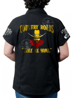 Chemise danse country femme "Country Roads" LAST REBELS - Impression dos