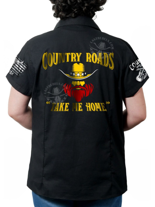 Chemise danse country femme "Country Roads" LAST REBELS - Impression dos