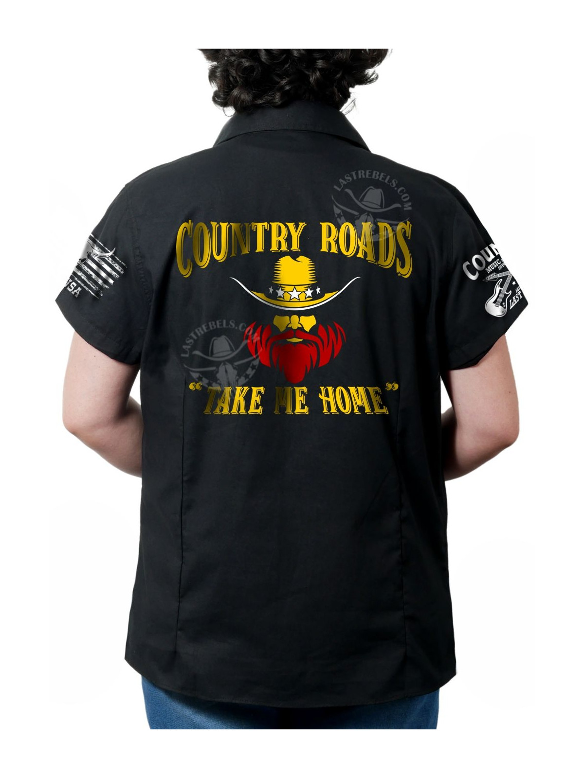 Chemise danse country femme "Country Roads" LAST REBELS - Impression dos