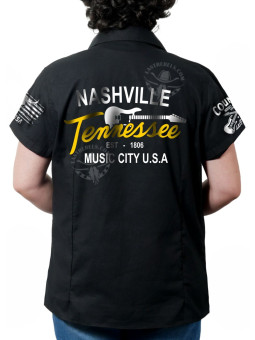 Chemise danse country femme "Nashville Tennessee" LAST REBELS - Impression dos