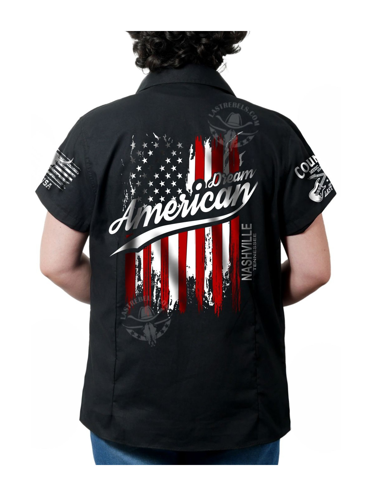 Chemise danse country femme "Rêvons d’Amérique" LAST REBELS - Impression dos