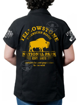 Chemise danse country femme "Yellowstone Bisons" LAST REBELS - Impression dos