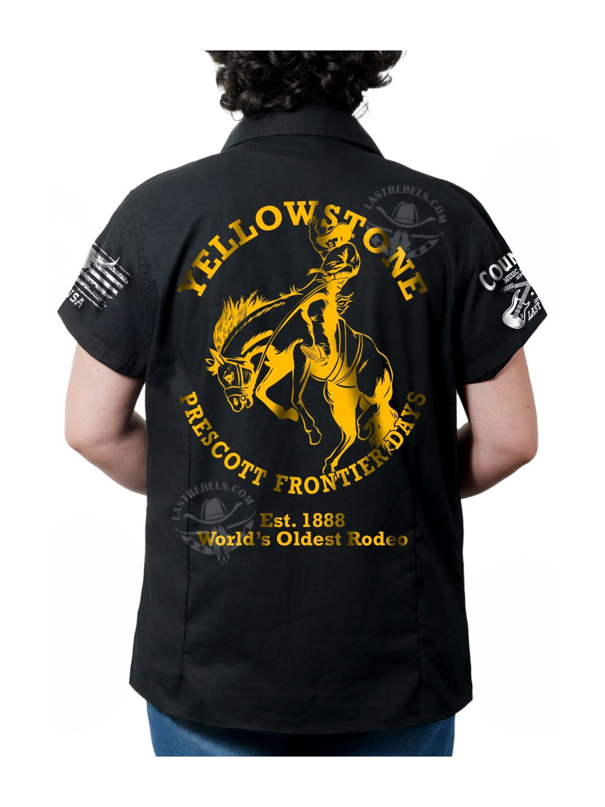 Chemise country femme "Yellowstone Rodéo Prescott" LAST REBELS - Impression dos