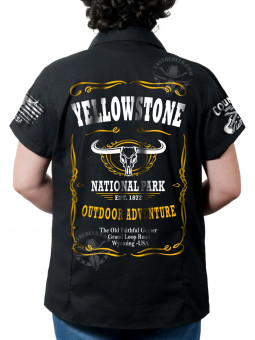 Chemise country femme "Yellowstone Aventure" LAST REBELS - Impression dos