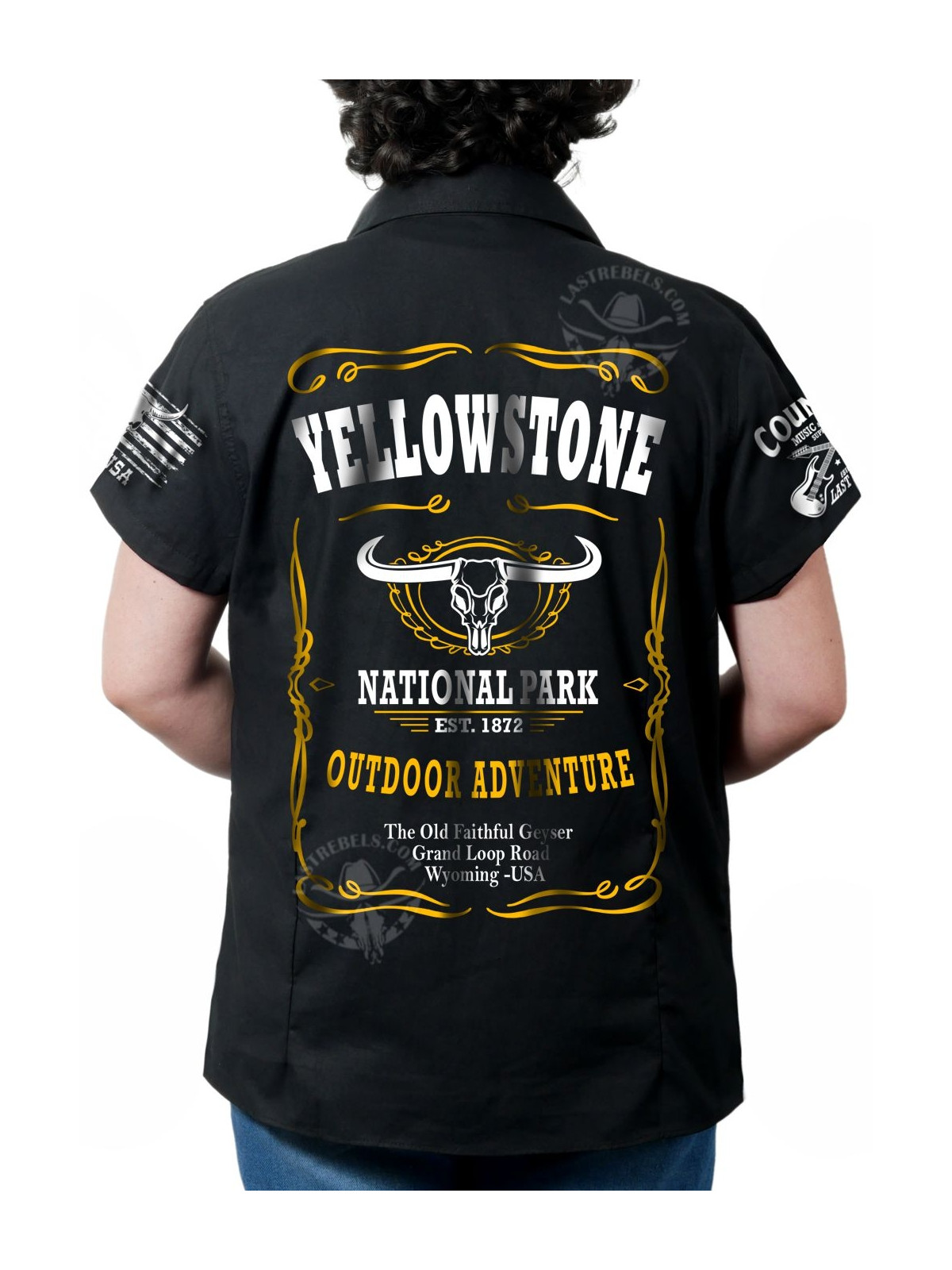 Chemise country femme "Yellowstone Aventure" LAST REBELS - Impression dos
