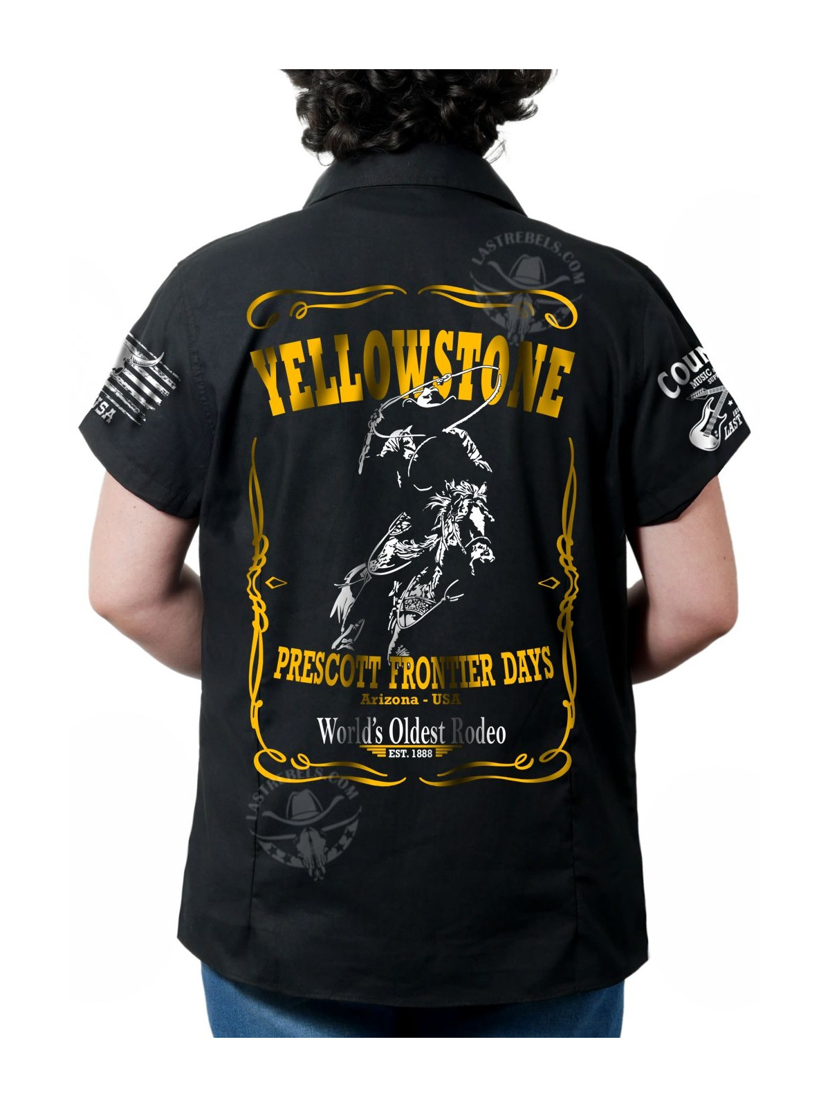 Chemise danse country femme "Yellowstone Prescott Rodeo" LAST REBELS - Impression dos