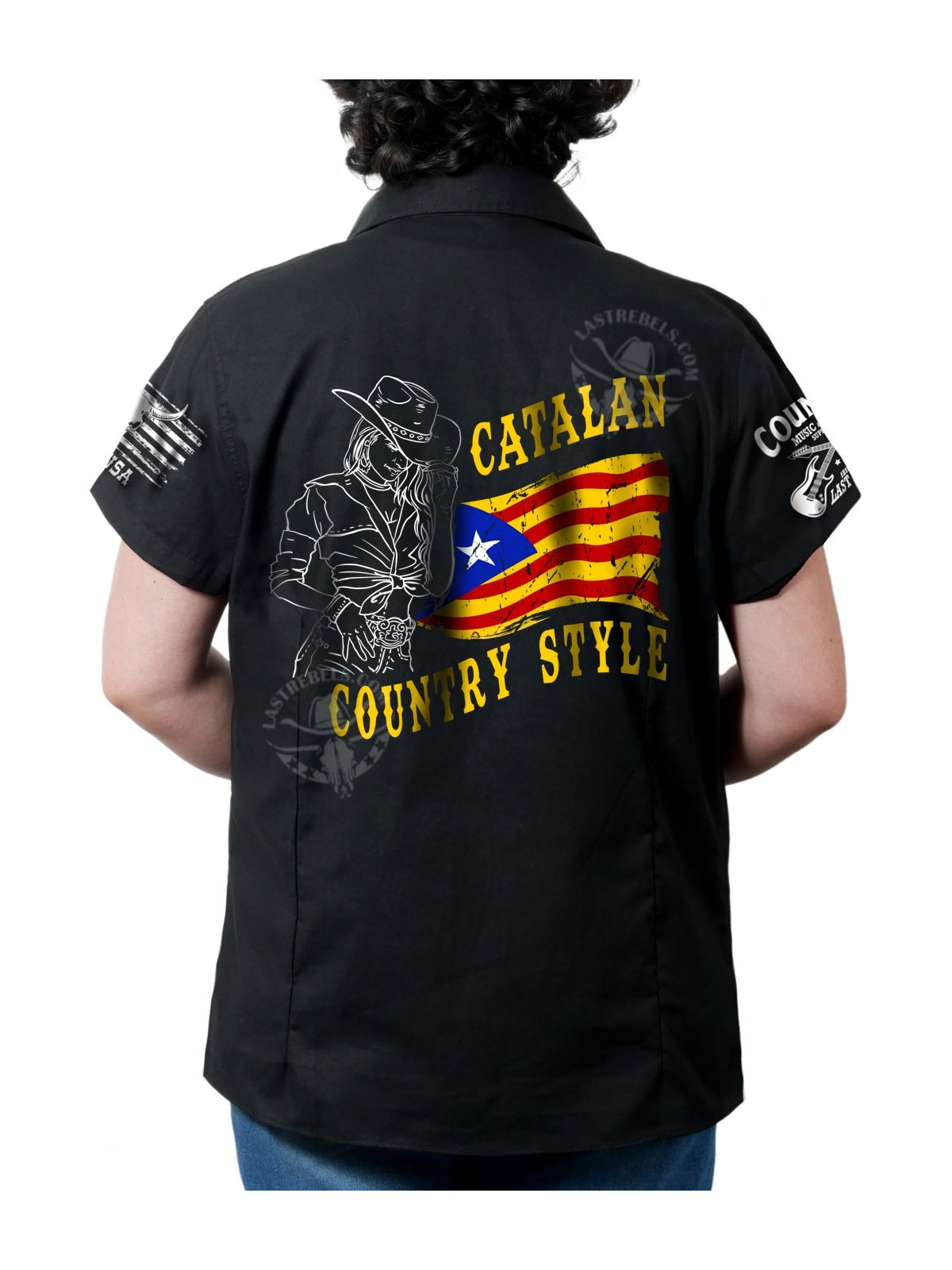 Chemise danse country femme "Catalan Country Style" LAST REBELS - Impression dos