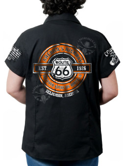 Chemise country femme "Route 66 Get Your Kicks" LAST REBELS - Impression dos