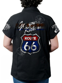 Chemise country femme "Route 66 Get Your Kicks" LAST REBELS - Impression dos