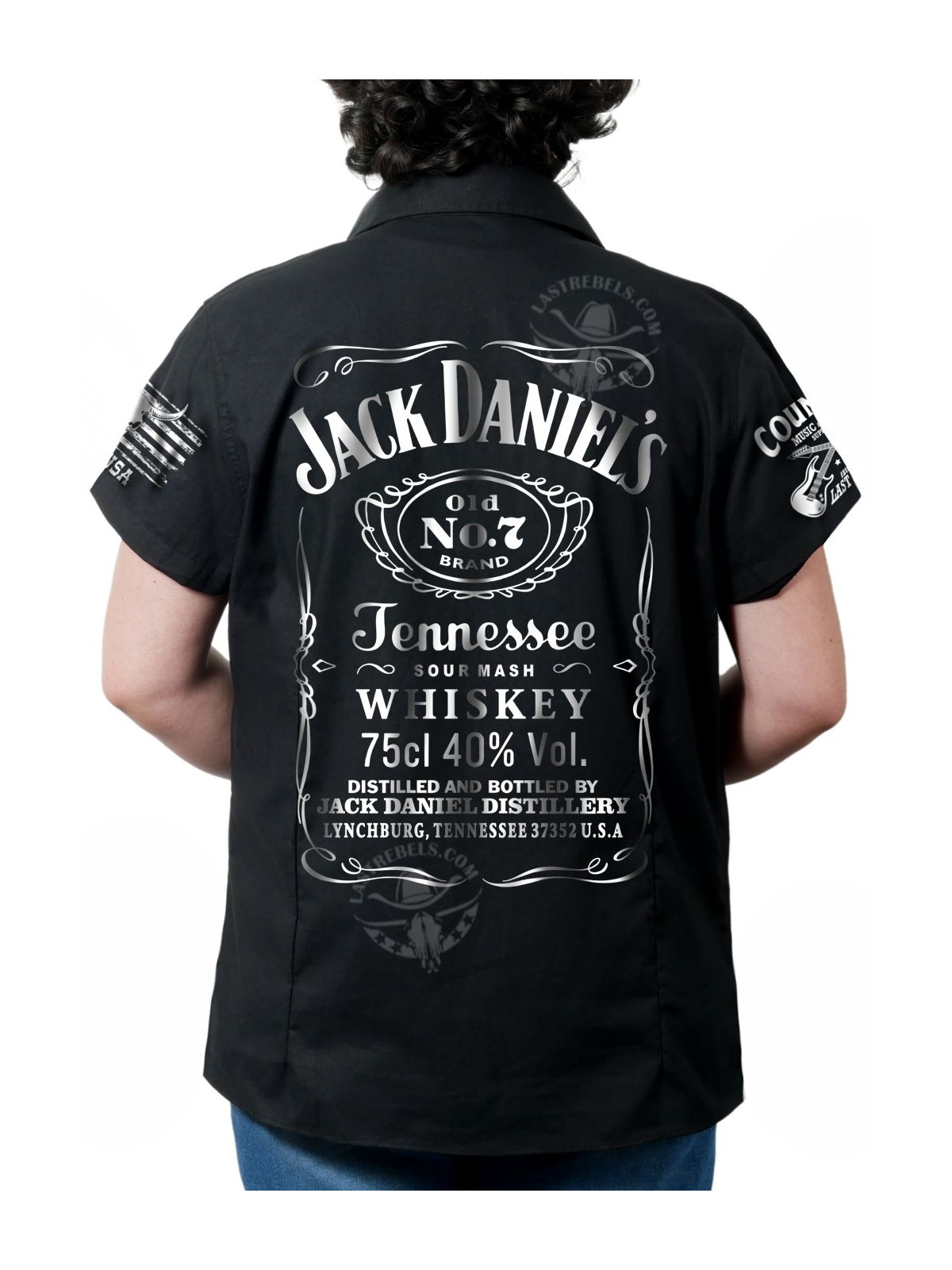 Chemise danse country femme "Jack Daniel’s Tennessee" LAST REBELS - Impression dos