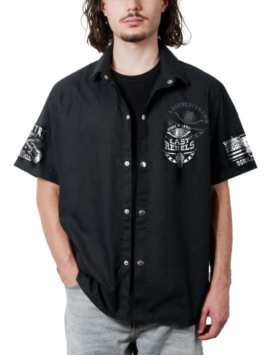 Chemise Danse Country Homme "Southern Sounds" - LAST REBELS - Vue de face Chemise Danse Country Homme "Southern Sounds" - LAST REBELS - Vue de face
