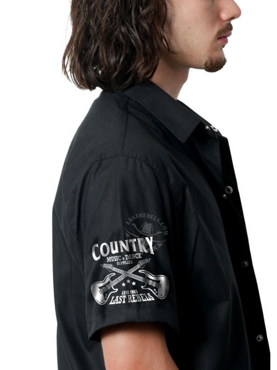 Chemise Danse Country Homme "Southern Sounds" - LAST REBELS - Manche droite Chemise Danse Country Homme "Southern Sounds" - LAST REBELS - Manche droite