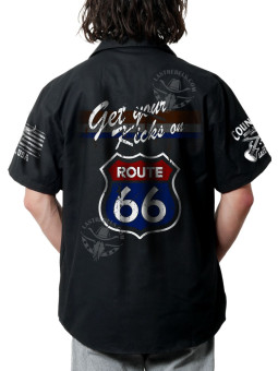 Chemise Danse Country Homme "Route 66 - Get Your Kicks On" - LAST REBELS - Impression dos