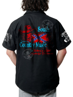 Chemise Danse Country Homme "South Country Music - L'Esprit du Sud" - LAST REBELS - Impression dos
