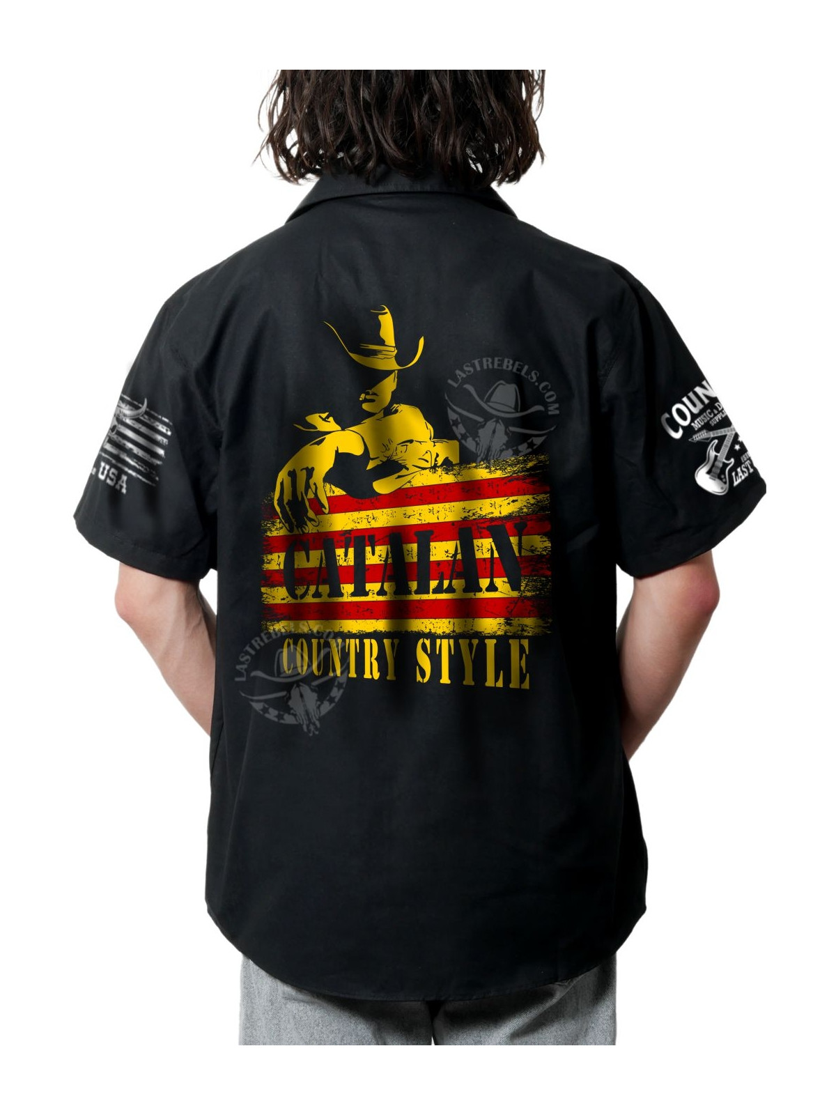 Chemise Danse Country Homme "Catalan Country Style" - LAST REBELS - Impression dos